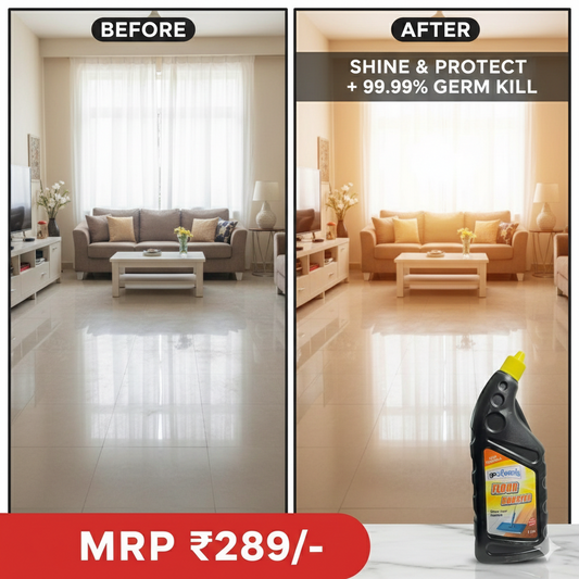 Floor Booster Ultra Shine Floor Cleaner Liquid - 99.9% Germ Kill & Long-Lasting Fragrance (1L)