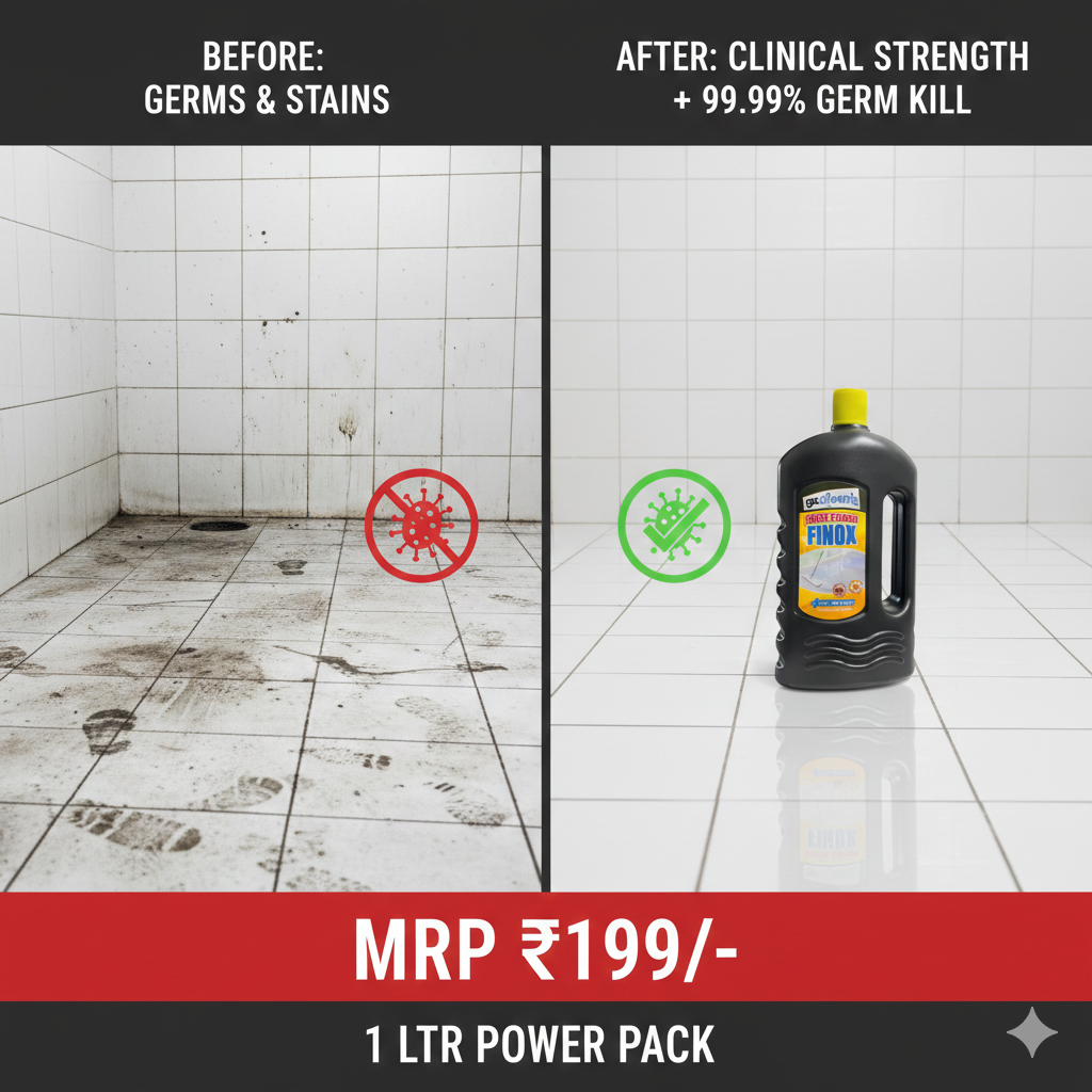 Finox Floor Fresh Disinfectant Floor Cleaner - Clinical Strength & 99.99% Germ Kill (1 Litre Power Pack)