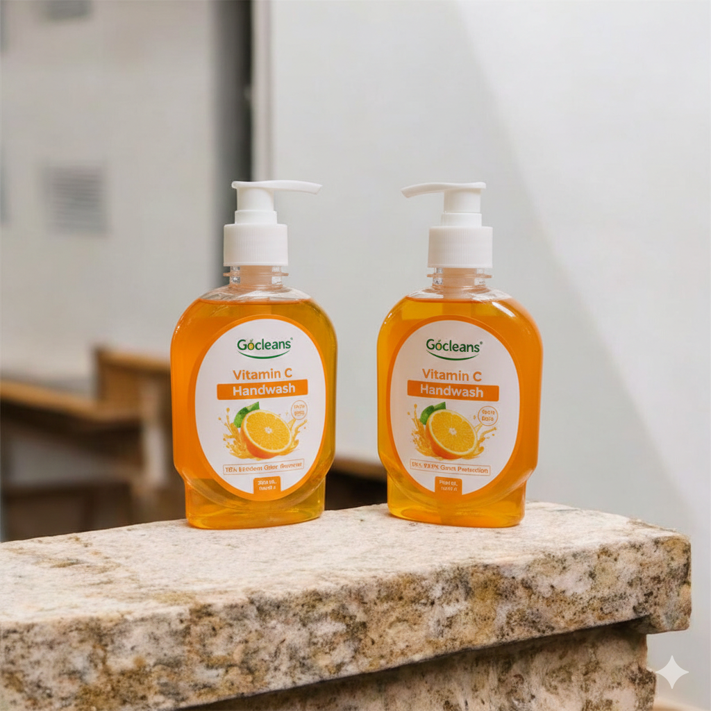 Goclean’s Vitamin C Orange Handwash - 99.9% Germ Protection & Citrus Fresh Odor Removal (250ml Travel Pack)