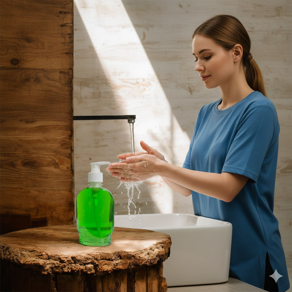 Goclean’s Vitamin C Green Apple Handwash - 99.9% Germ Protection & 10x Kitchen Odor Removal (250ml Travel Pack)