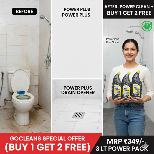 Power Plus Multipurpose Toilet Cleaner - Special Buy 1 Get 2 Free (3 Litre Power Pack) | Deep Cleaning & 24/7 Germ Protection
