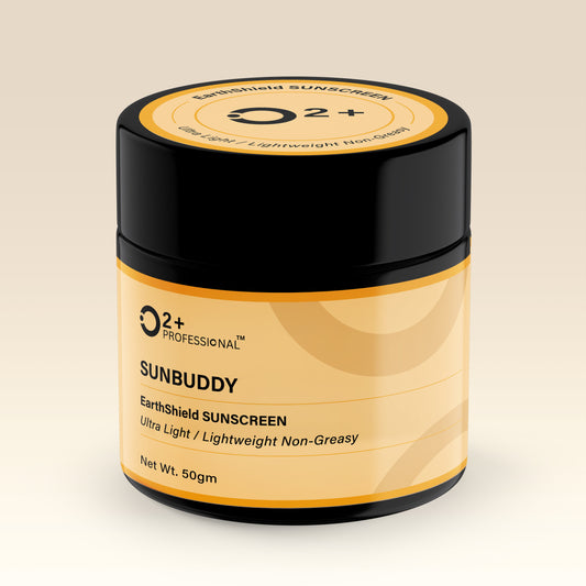 O2+ Professional SUNBUDDY EarthShield Sunscreen - Ultra Light & Non-Greasy (50g)